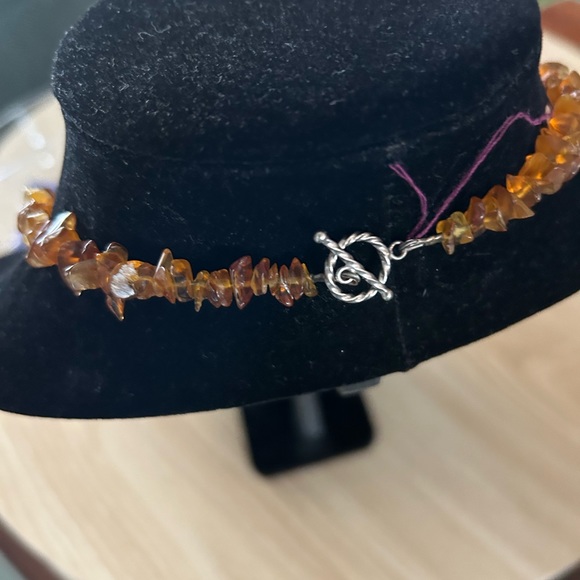 Glass beads, silver toggle and beautiful  blown glass heart necklace. - Picture 4 of 4